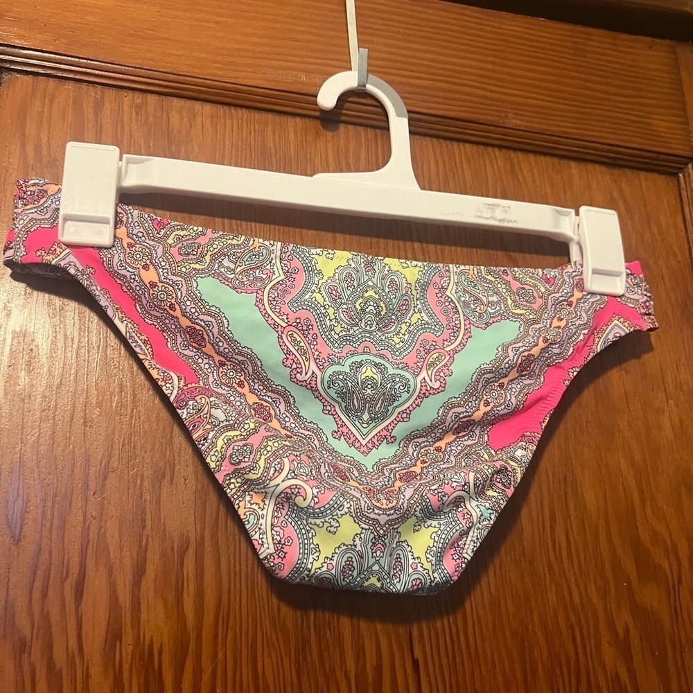 Victoria's Secret Ruch Push-Up Bikini Top 34D Paisley Medium Matching Bottoms - Picture 8 of 9